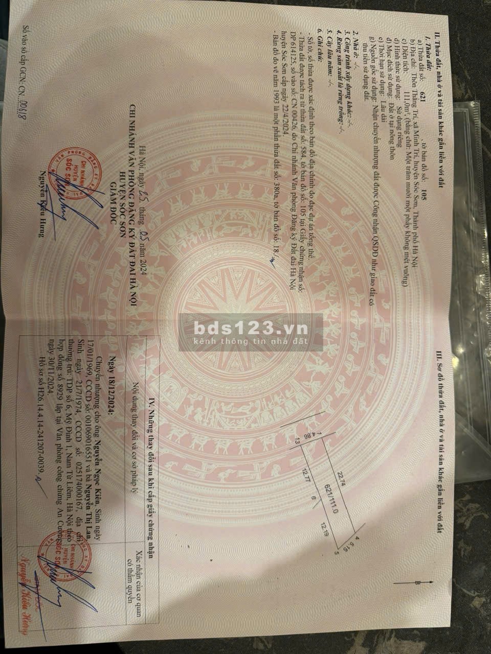 BÁN ĐẤT CHÍNH CHỦ – SÓC SƠN, HÀ NỘI