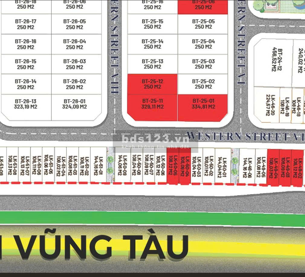 Suất nội bộ Căn Góc Biệt Thư BT25 ,329m2 3 tầng giá 13.7ty 10 phút ra biển Vũng Tàu