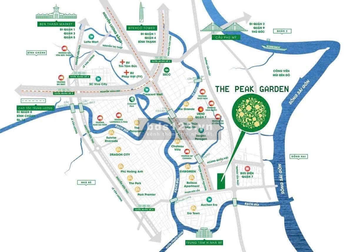 Nhận giữ chỗ 200 căn The Peak Garden Quận 7 sát cạnh nhà ga…