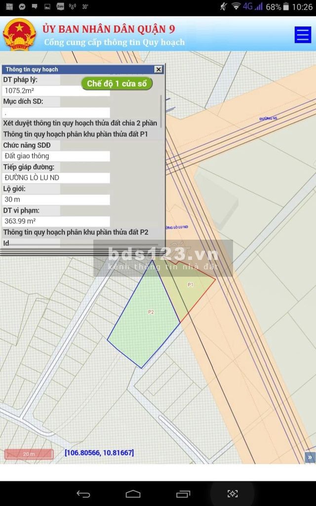 Bán lô 1075m2 tại 68 đường Võ Văn Hát, Q9, Tp.Thủ Đức, Tp.HCM