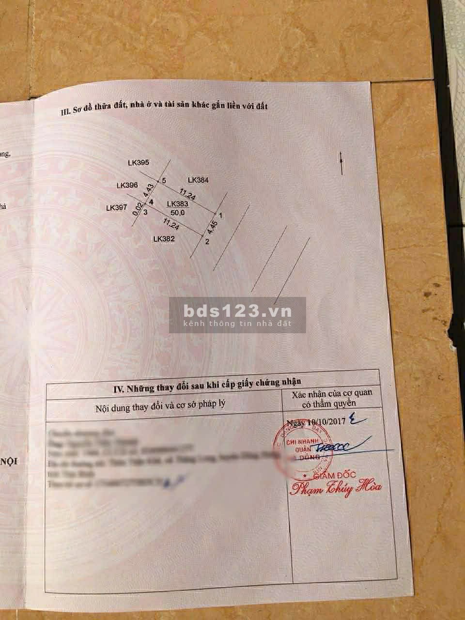 Chính chủ bán Đất dịch vụ Dương nội Hà đông - khu LK31, Hướng Đông nam, diện tích 50m2