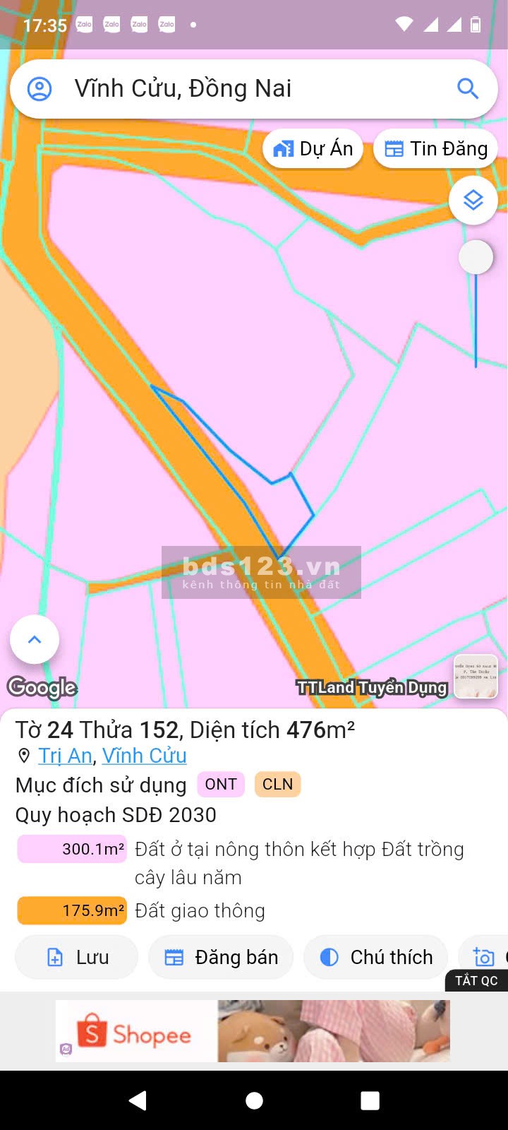 Đất nghỉ dưỡng – kinh doanh dịch vụ – homestay Trị An Đồng Nai – 6000m2 – phân lô tách thửa