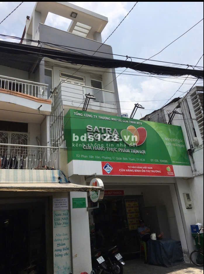 Cho thuê nhà MT 3 lầu 112 Phan Văn Hân P17 Bình Thạnh tiện kinh doanh