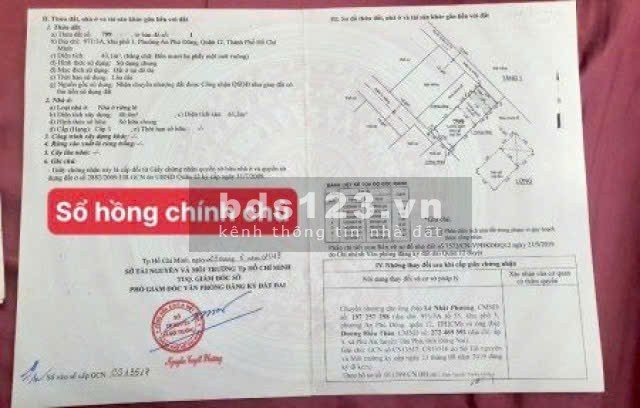 Bán nhà hẻm 971/3A KP3 P. An Phú Đông Q12 nhà trống giao ngay