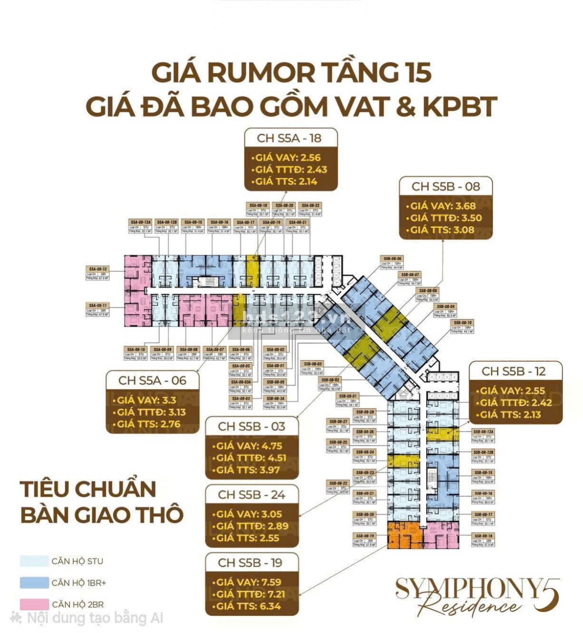 Nhận chọn căn ngoại giao dự án Symphony 5 view pháo hoa trực…
