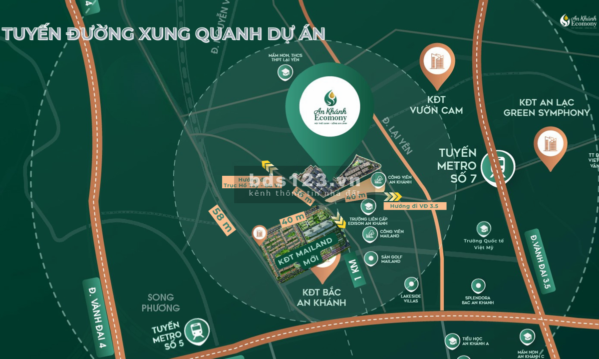  BÁN CĂN 70m2 VIEW CÔNG VIÊN NỘI KHU XANH – AN KHÁNH ECOMONY