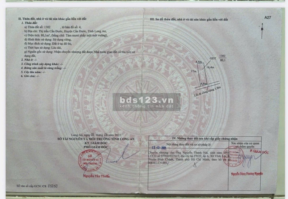 Đất Chính Chủ KDC Hiện Hữu giá chỉ 650tr - Sau Lưng chợ…