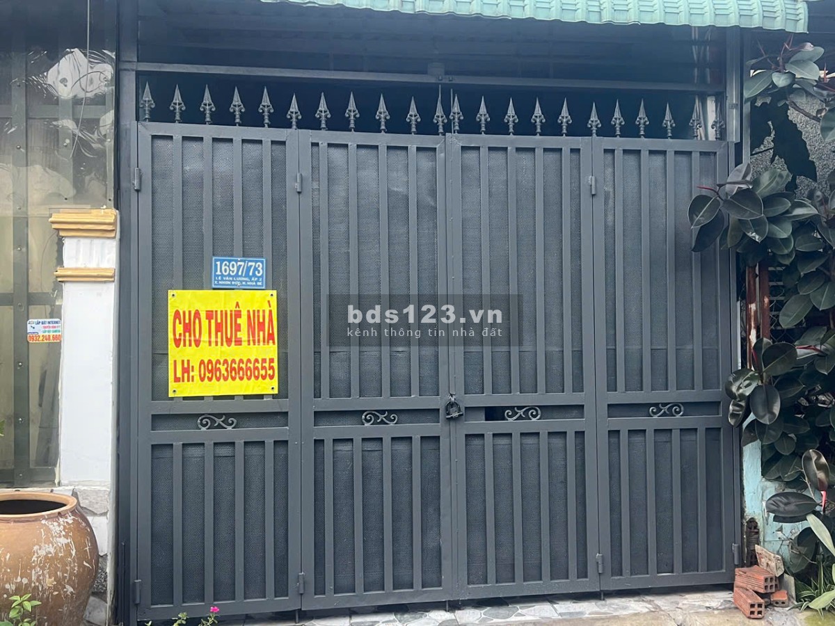 Cho thuê nhà số 1697/73 Lê Văn Lương ấp 2, Xã Nhơn Đức,…