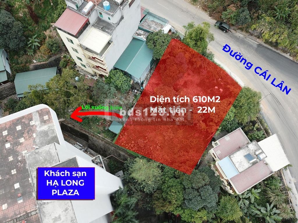 Bán đất mặt đường 610m² , MT24m, đường Hải quân, Bãi Cháy, TP Hạ Long