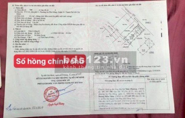 Nhà bán SHR chính chủ hẻm 971/3A An Phú Đông Q12, sát Gò Vấp