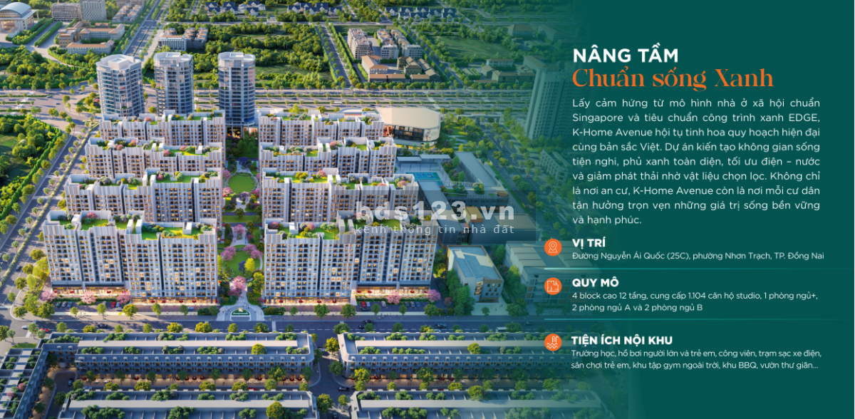 BÁN CĂN HỘ NHÀ Ở XÃ HỘI K-HOME AVENUE NHƠN TRẠCH – ĐỒNG NAI