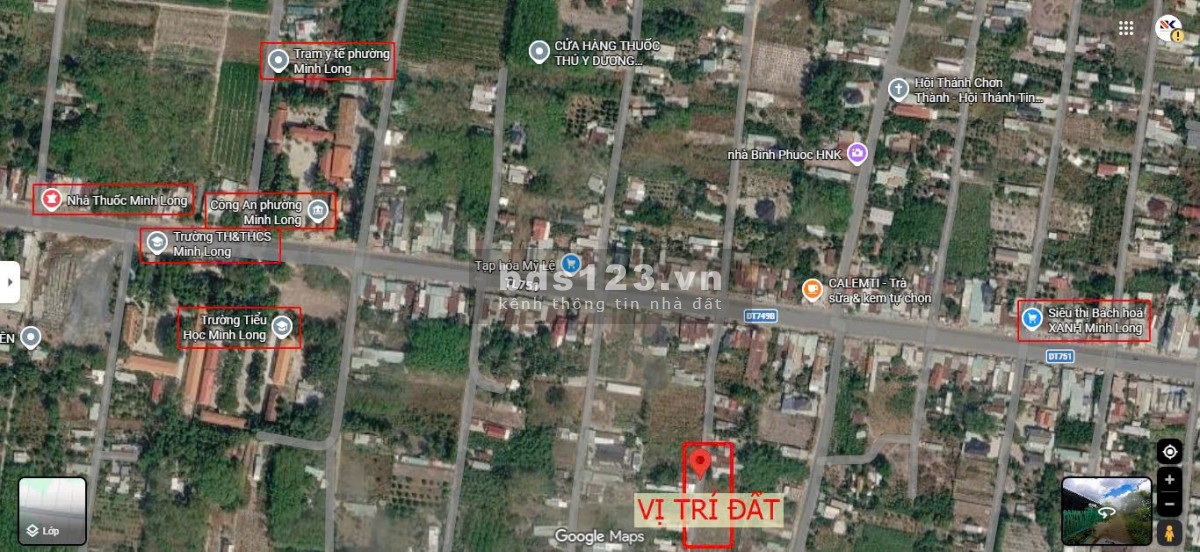 Bán lô đất liền kề nhà dân, cách trung tâm thương mại Chơn…