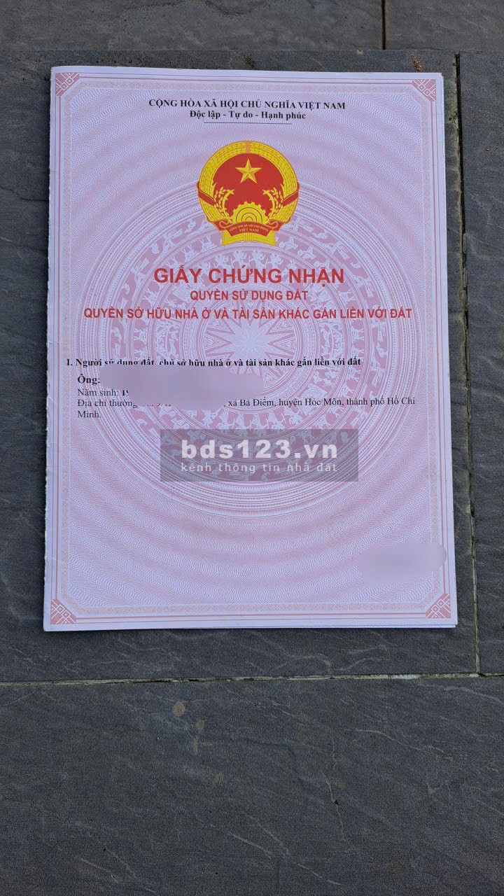 CHÍNH CHỦ CẦN BÁN ĐẤT TẠI XÃ VĨNH LỘC A – HUYỆN BÌNH CHÁNH