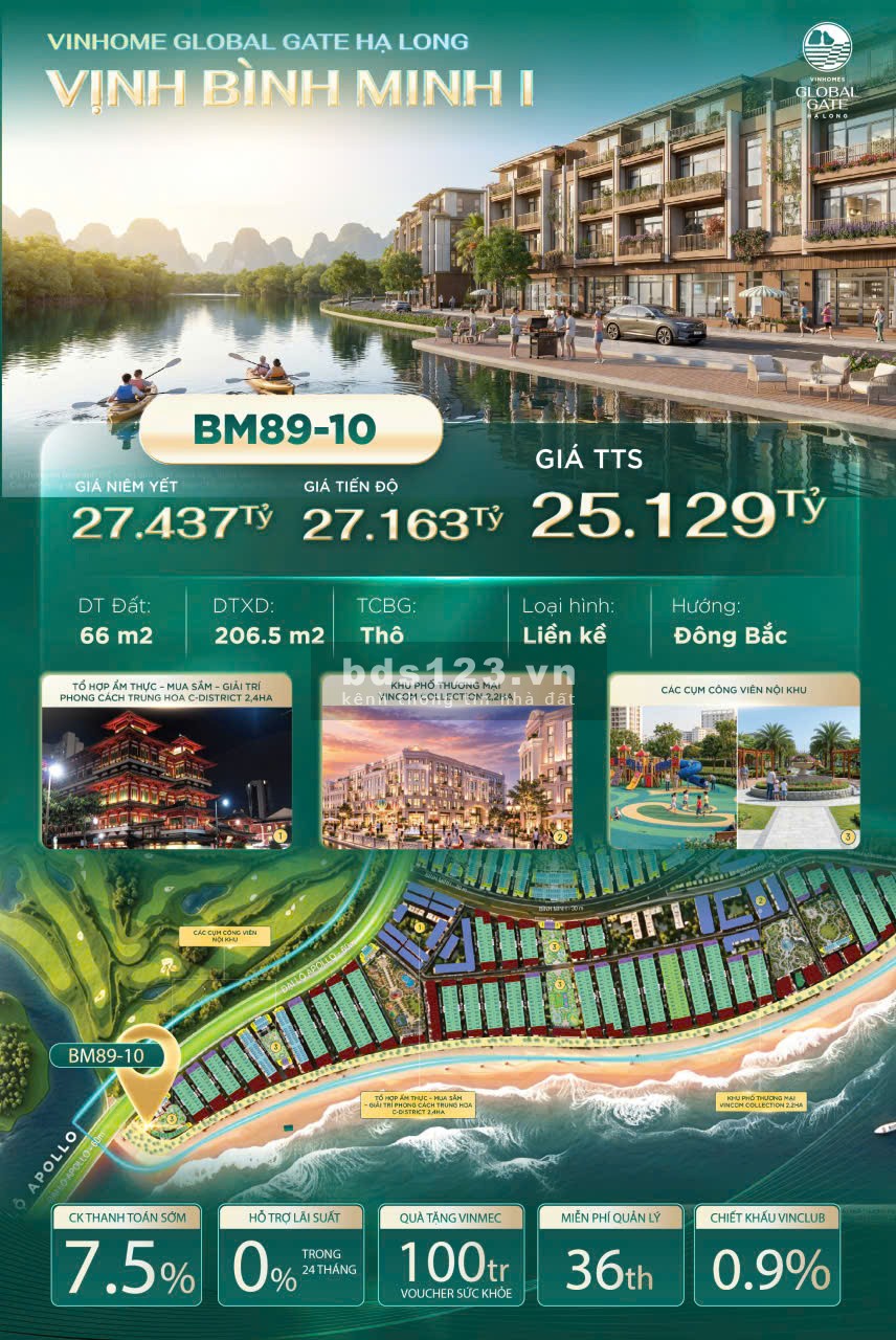 Bán biệt thự liền kề 2 view công viên và view Vịnh nằm ngay…