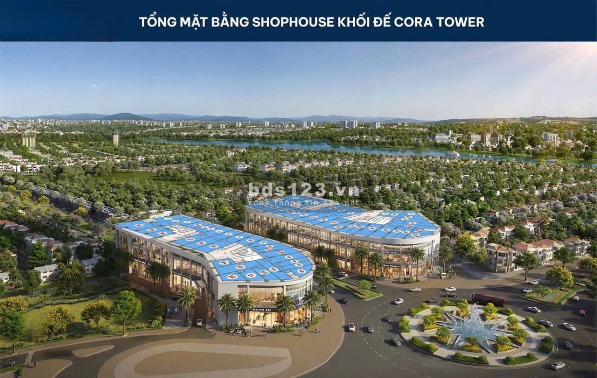 Shop khối đế sun cora 4,1 tỷ căn góc sảnh lễ tân