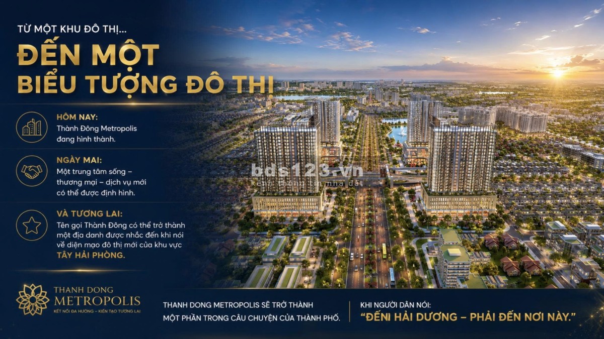  THÀNH ĐÔNG METROPOLIS – ĐIỂM ĐÓN SÓNG ĐẦU TƯ PHÍA TÂY…