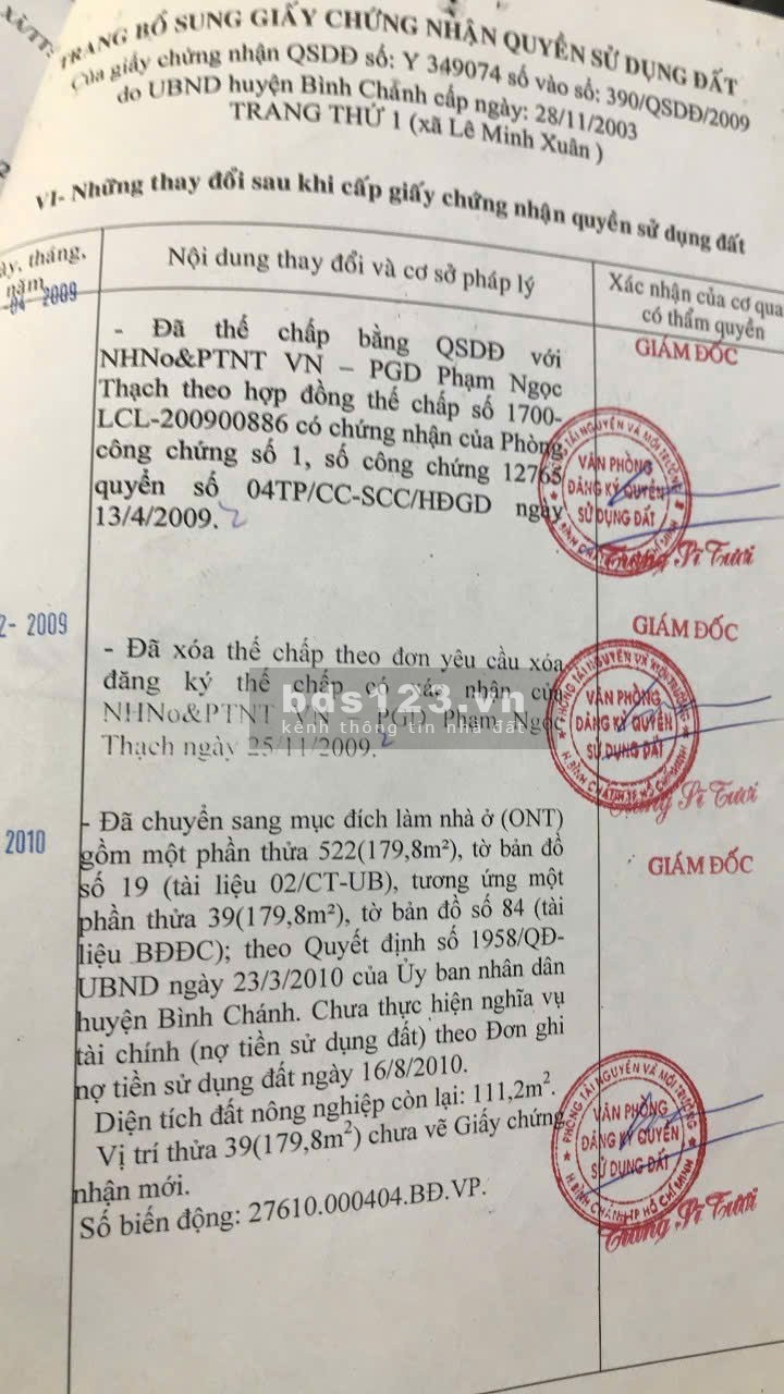 Bán đất MT 290m2 giá 5.9 tỷ, Số 289 Thích Thiện Hoà Xã Bình Lợi
