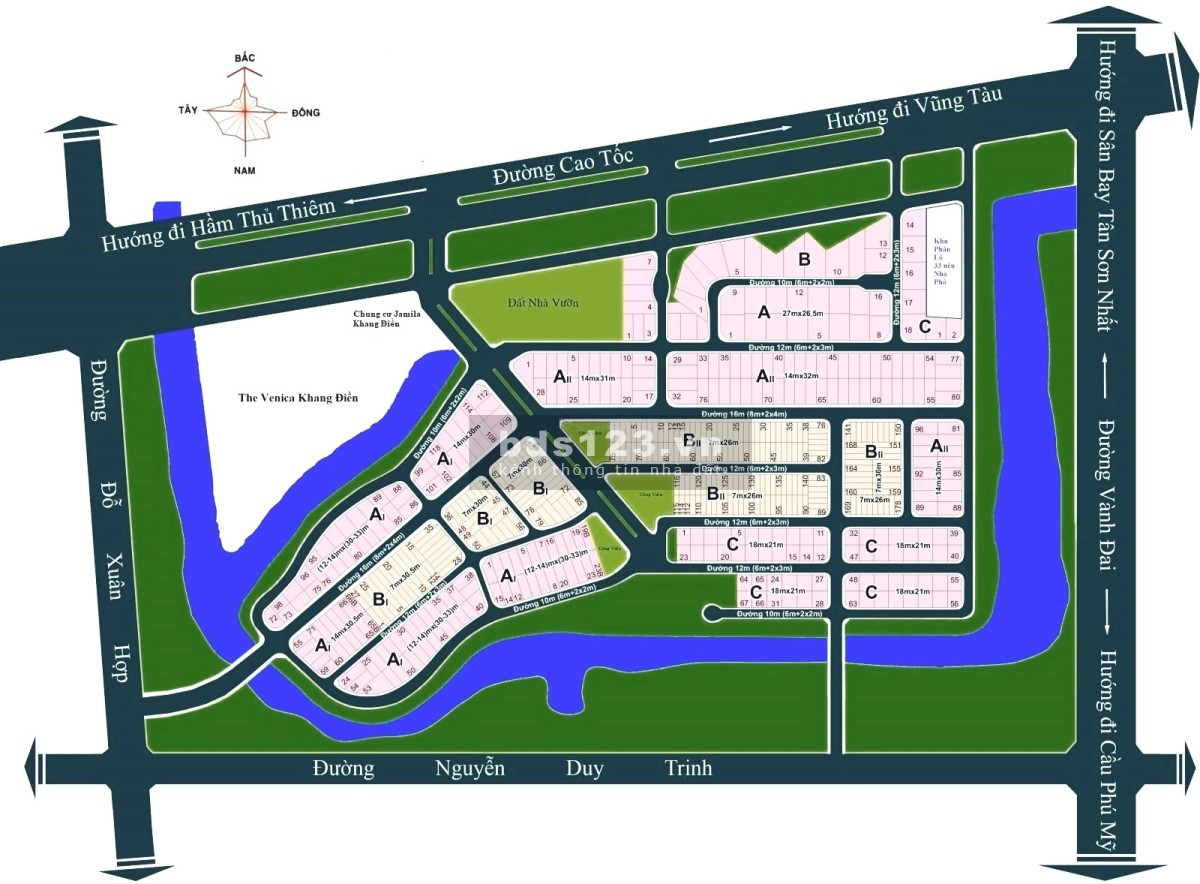 Cần bán đất đẹp 182m2, trục chính 16m, 72tr/m thuộc dự án…