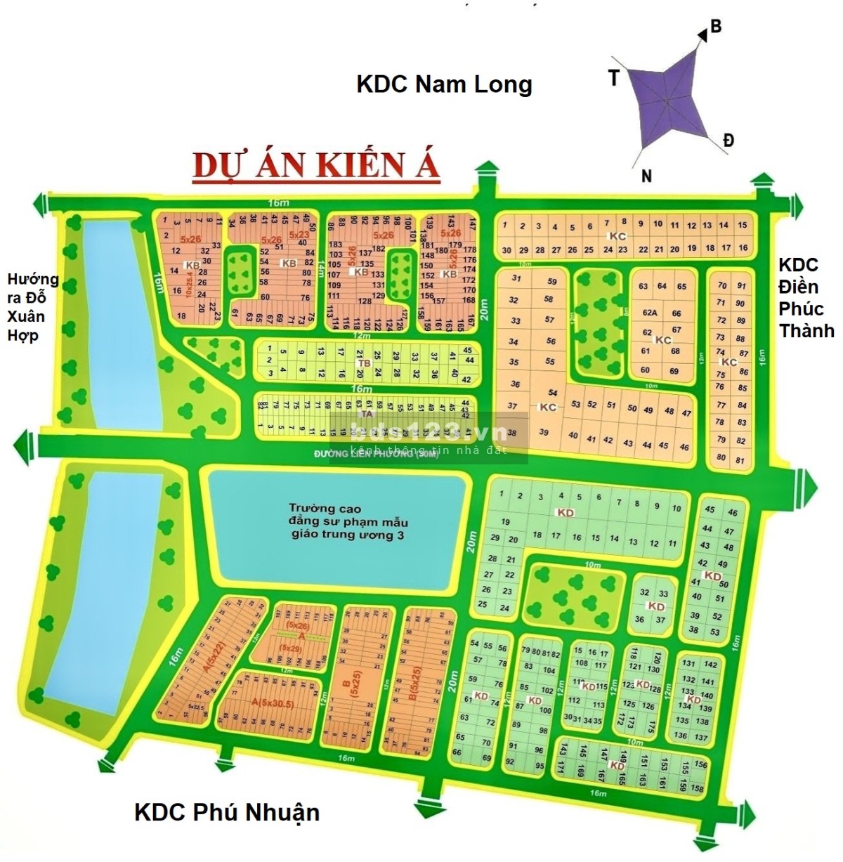 Bán 2 nền đất Kiến Á, đường Liên Phường kế bên KDC Phú…