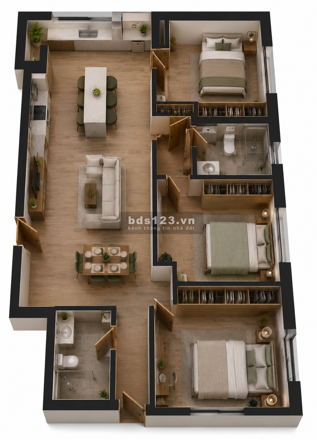 75.84m2 - Giá 7 tỷ chưa chiết khấu - 3PN2WC Arcadia Nguyễn Hữu Thọ