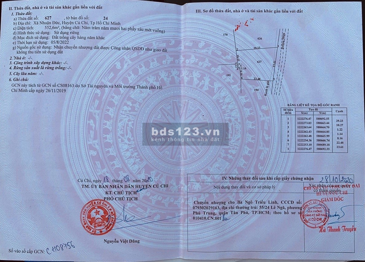 Bán đất vườn mặt tiền Kênh Lí, Củ Chi – giá chỉ 1.8 tỷ