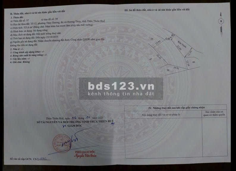 Bán khu đất 2.750m² đường Phùng Quán, Thủy Dương, TP Huế…