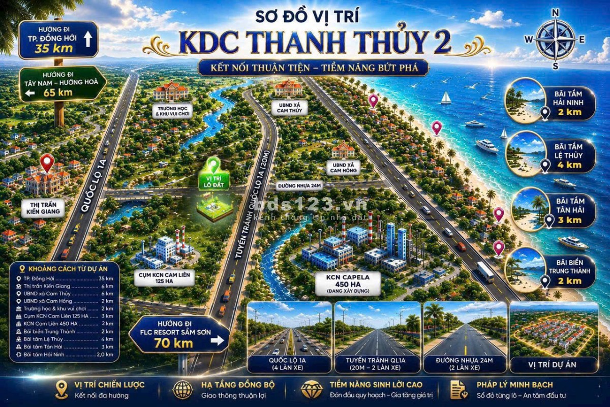 Bán đất mặt tiền đường nhựa 40m ngay cổng khu công nghiệp Capela