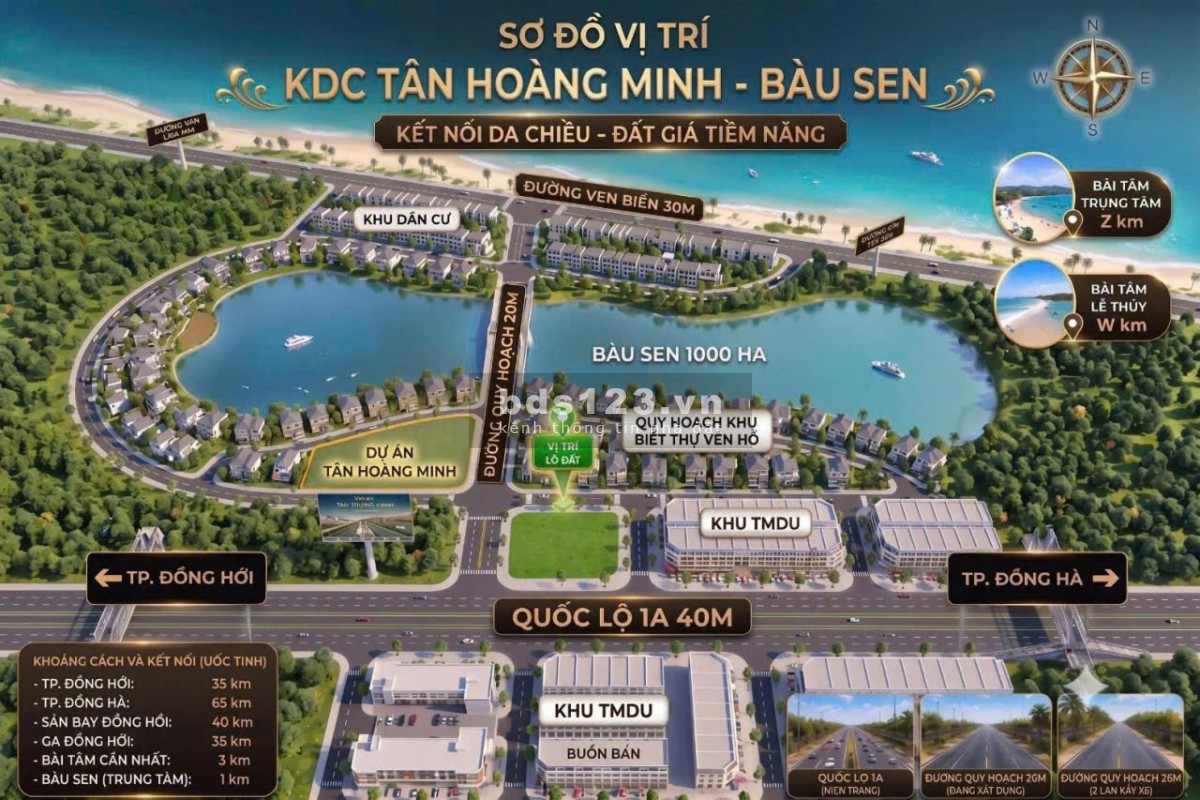 CHỈ TỪ 400 TRIỆU SỞ HỮU ĐẤT NỀN VEN HỒ BÀU SEN (MẶT…