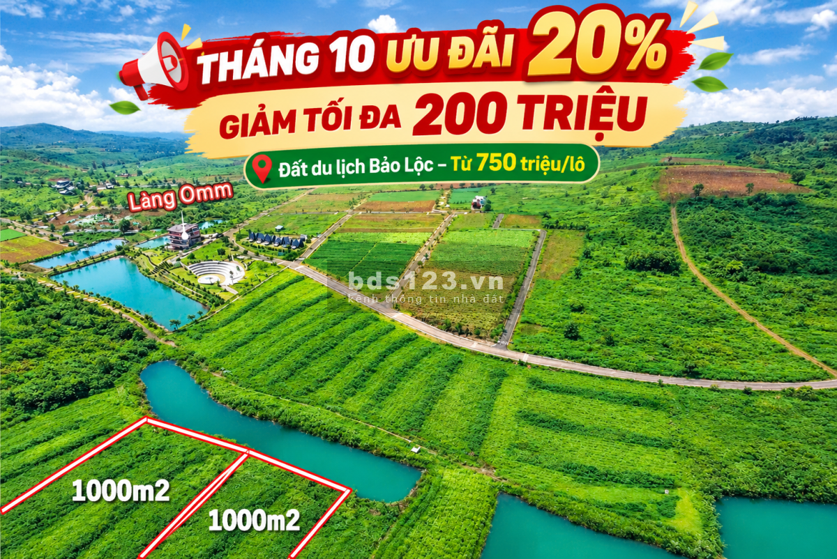 BÁN ĐẤT LÀNG OMM BẢO LỘC – GIÁ CHỈ TỪ 800 TRIỆU/NỀN