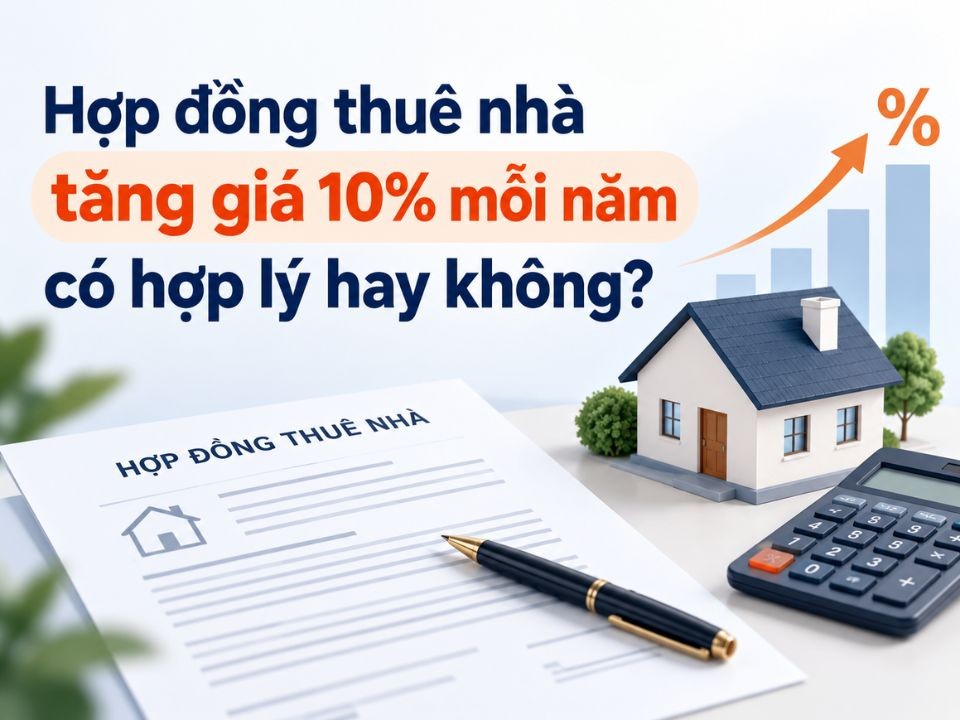 Hợp đồng thuê nhà tăng giá 10% mỗi năm có hợp lý hay không?