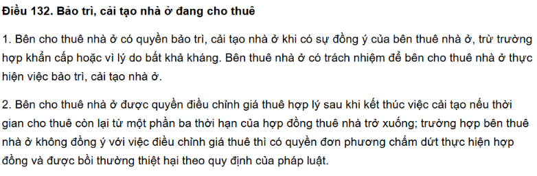 Khoản 2 Điều 132 của Luật Nhà ở năm 2023