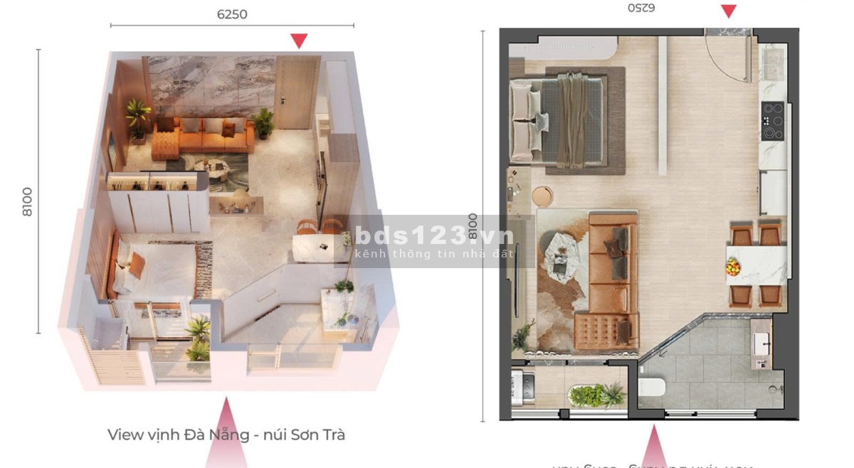 Bán Căn 1PN Peninsula Đà Nẵng 48.2m2 Tầng Cao View Vịnh & TP Giá Cực Rẻ 3.296 Tỷ Bán Gấp