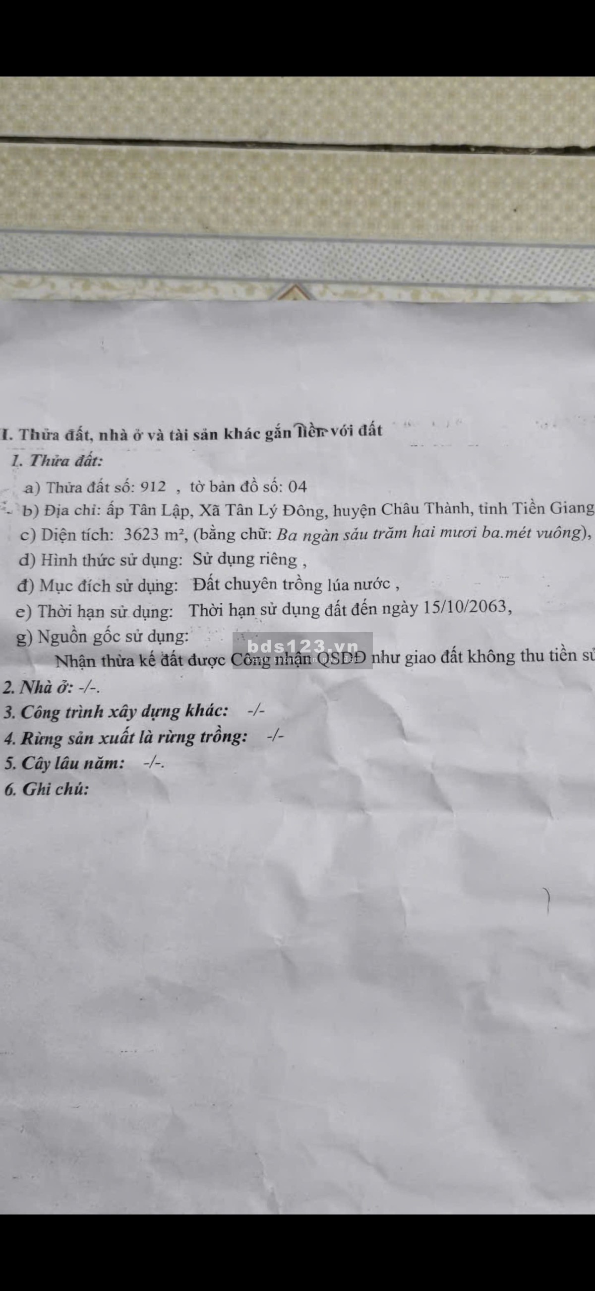 Bán đất ấp Tân Lập, xã Tân Lý Đông, huyện Châu Thành,…