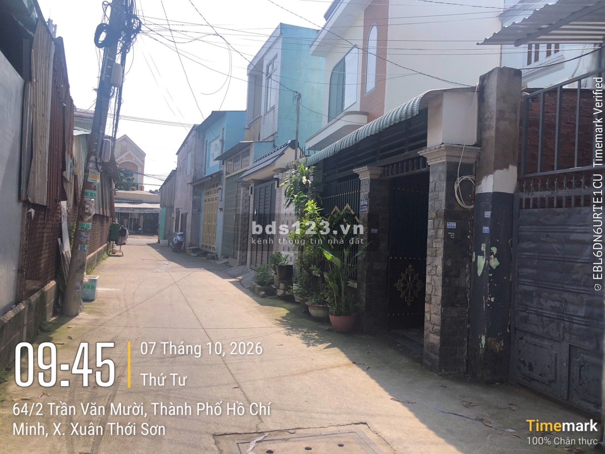 Bán Nhà DT90m2 có 1T+1L DTSD 130m2 giá 3.6 tỷ TL tại 69 Trần Văn Mười Xã Xuân Thới Đông Hóc Môn, HCM