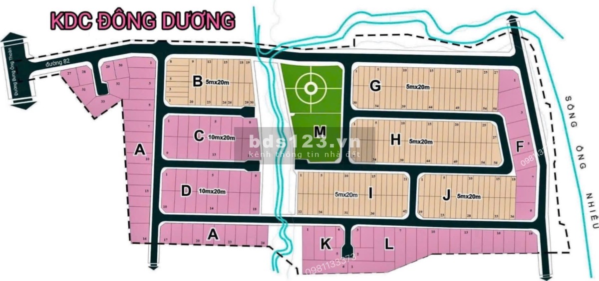 Bán đất nền Đông Dương, giá siêu tốt, 39tr/m2, đường Bưng…