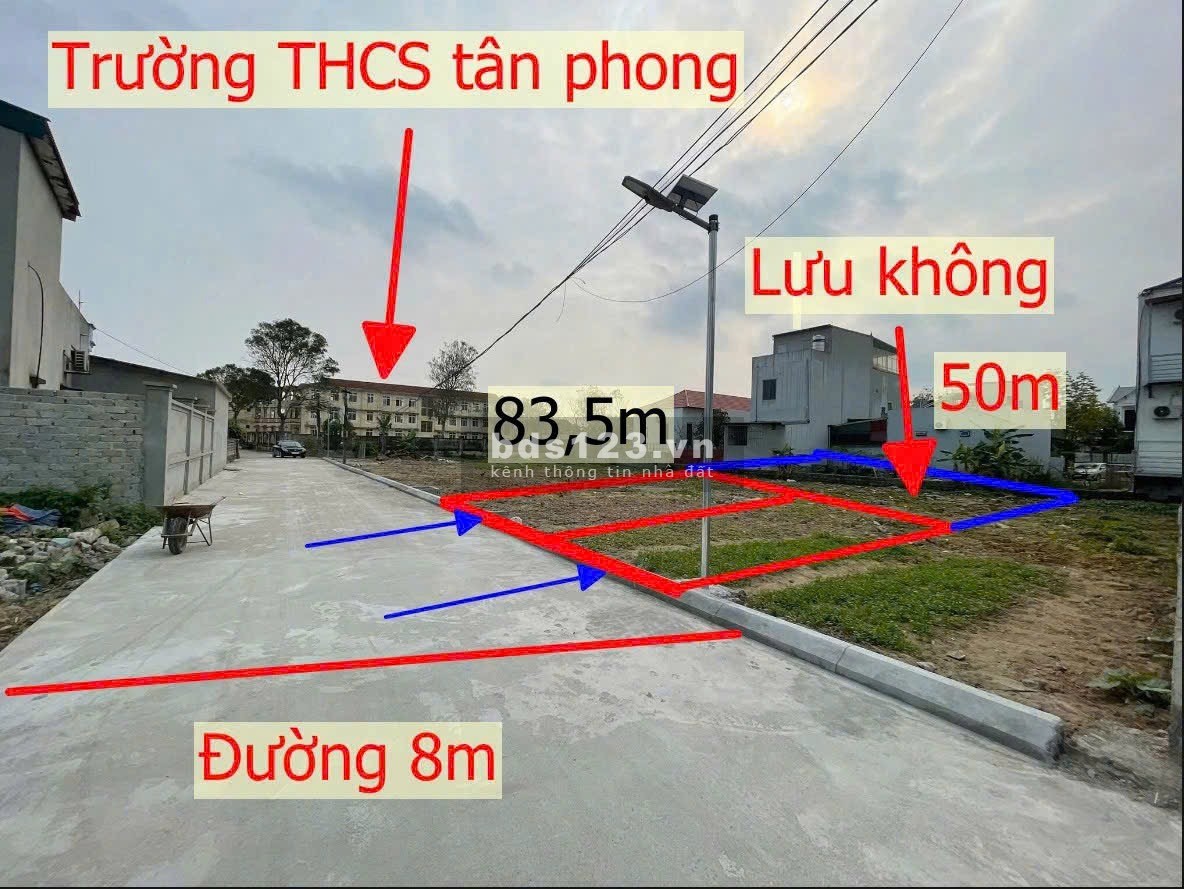 Đất gần Trường THCS Tân Phong - Lưu Vệ