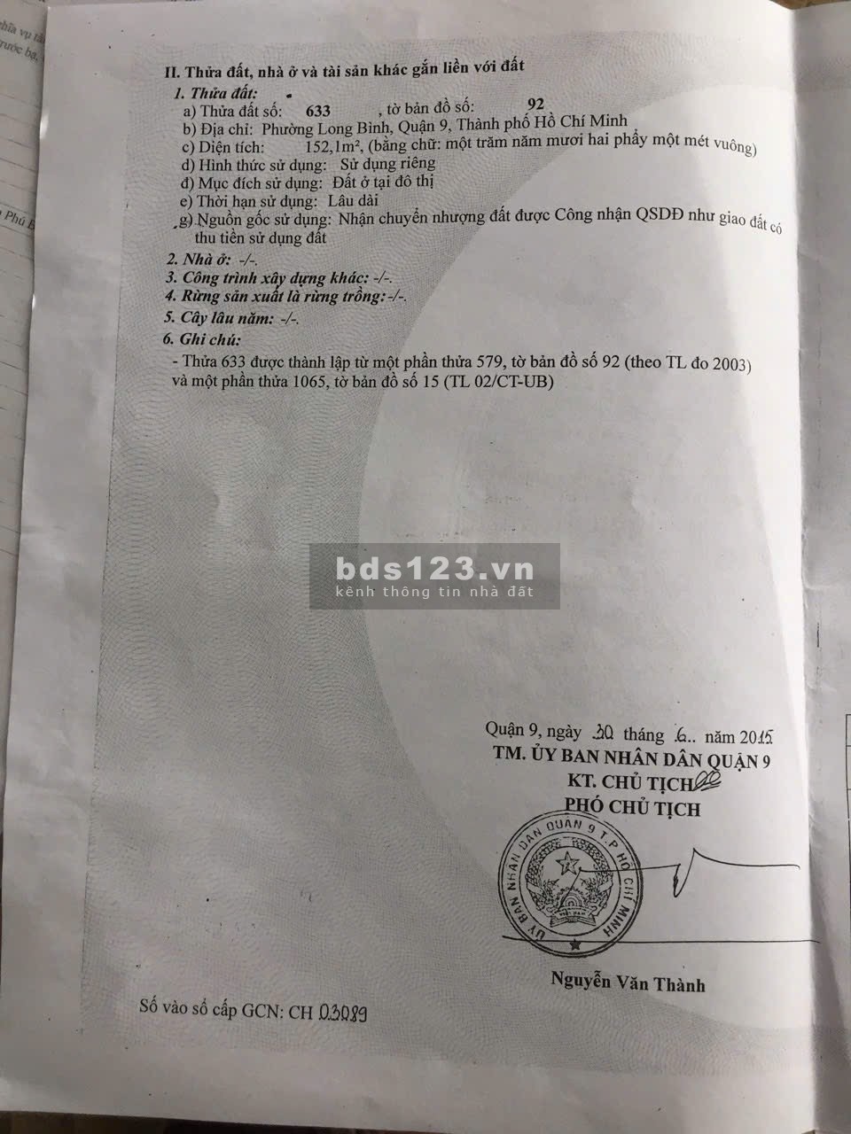 CHÍNH CHỦ BÁN DÃY TRỌ 9 PHÒNG - ĐƯỜNG SỐ 5, P.LONG BÌNH - THU…