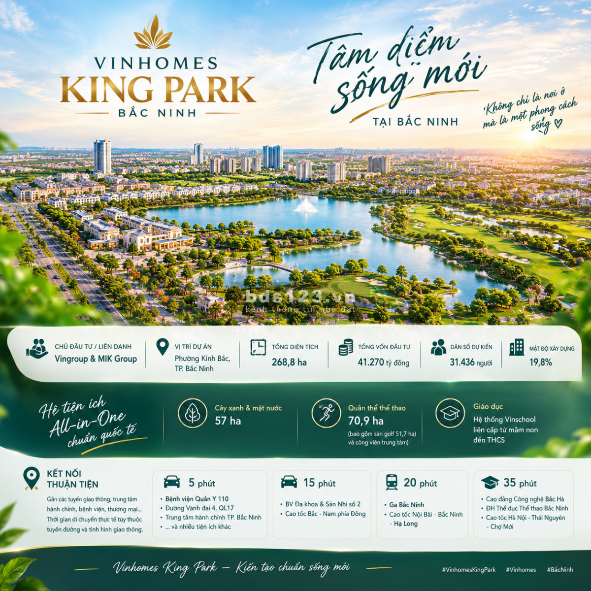 VINHOMES KING PARK – TÂM ĐIỂM SỐNG MỚI TẠI BẮC NINH