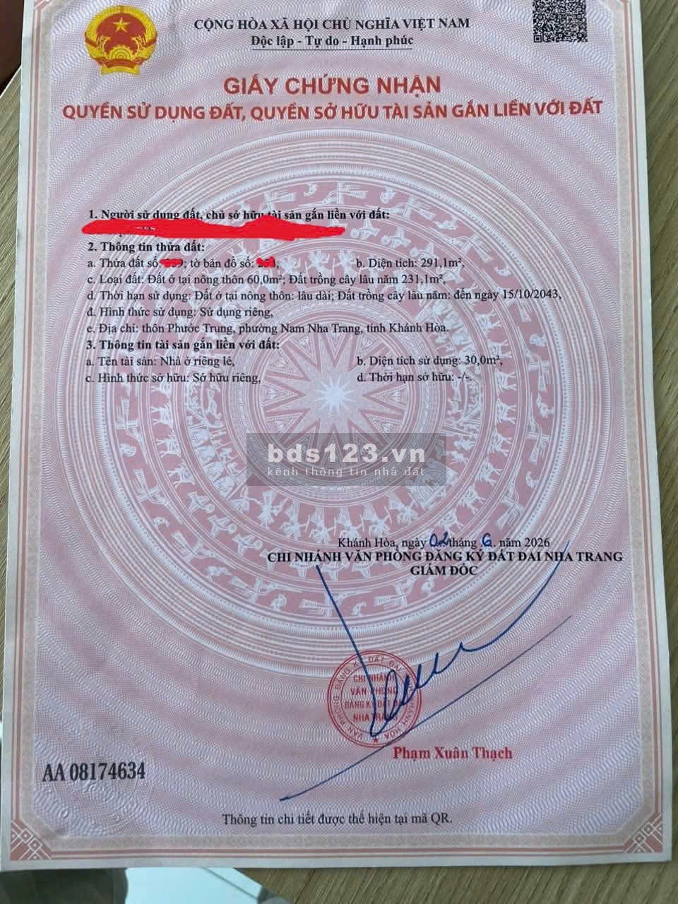 ĐẤT MẶT ĐƯỜNG LƯ GIANG - NAM NHA TRANG, GIÁ HƠN 9 TỶ