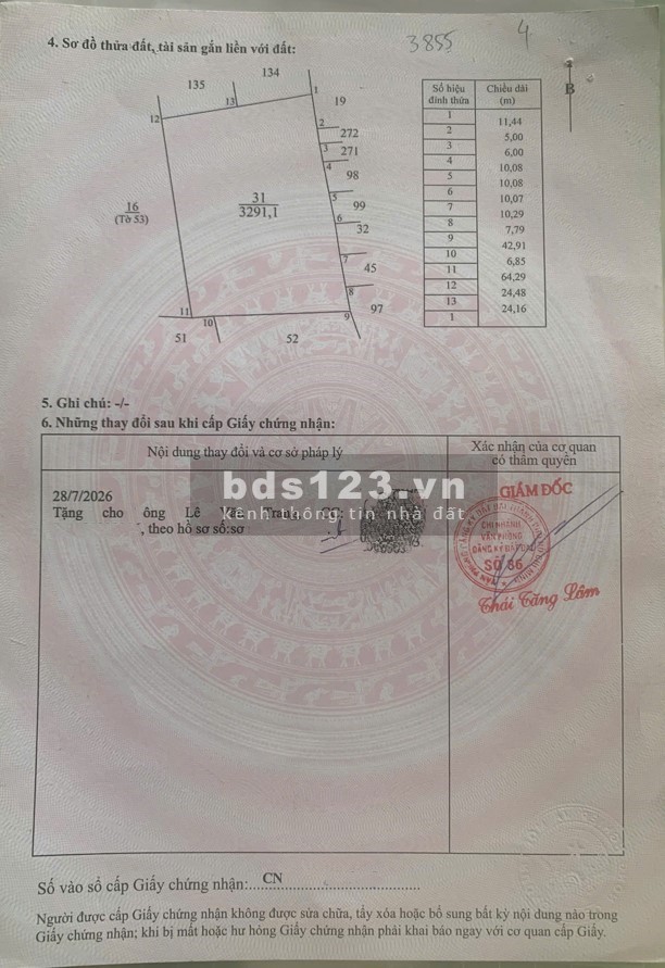 Chính Chủ Bán Quỹ Đất 5.380 m² – Sát Khu Tái Định Cư…
