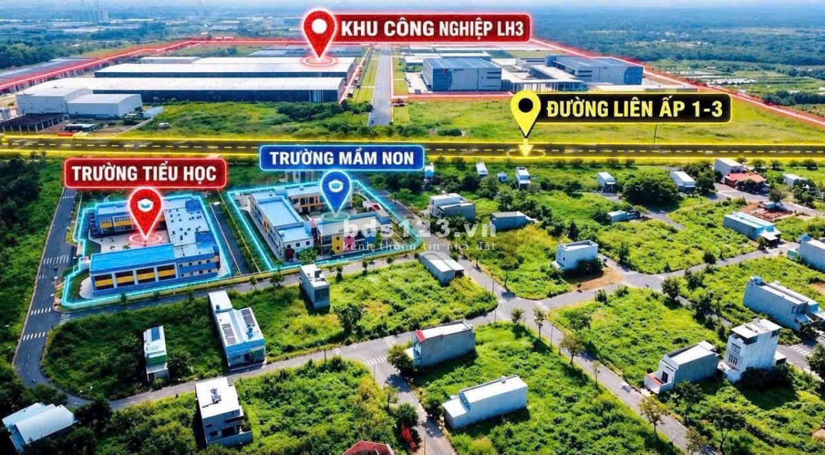 BÁN LÔ GÓC 2 MẶT TIỀN ĐƯỜNG NHỰA KHU DÂN CƯ THÁI SƠN LONG HẬU