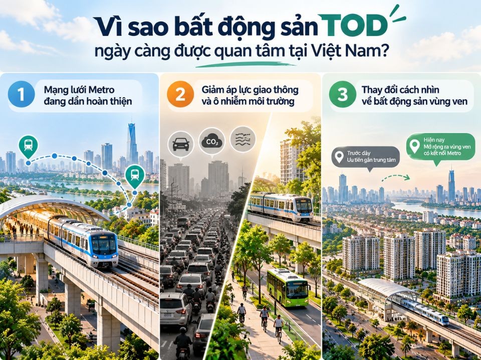 Lợi ích chính của quy hoạch TOD