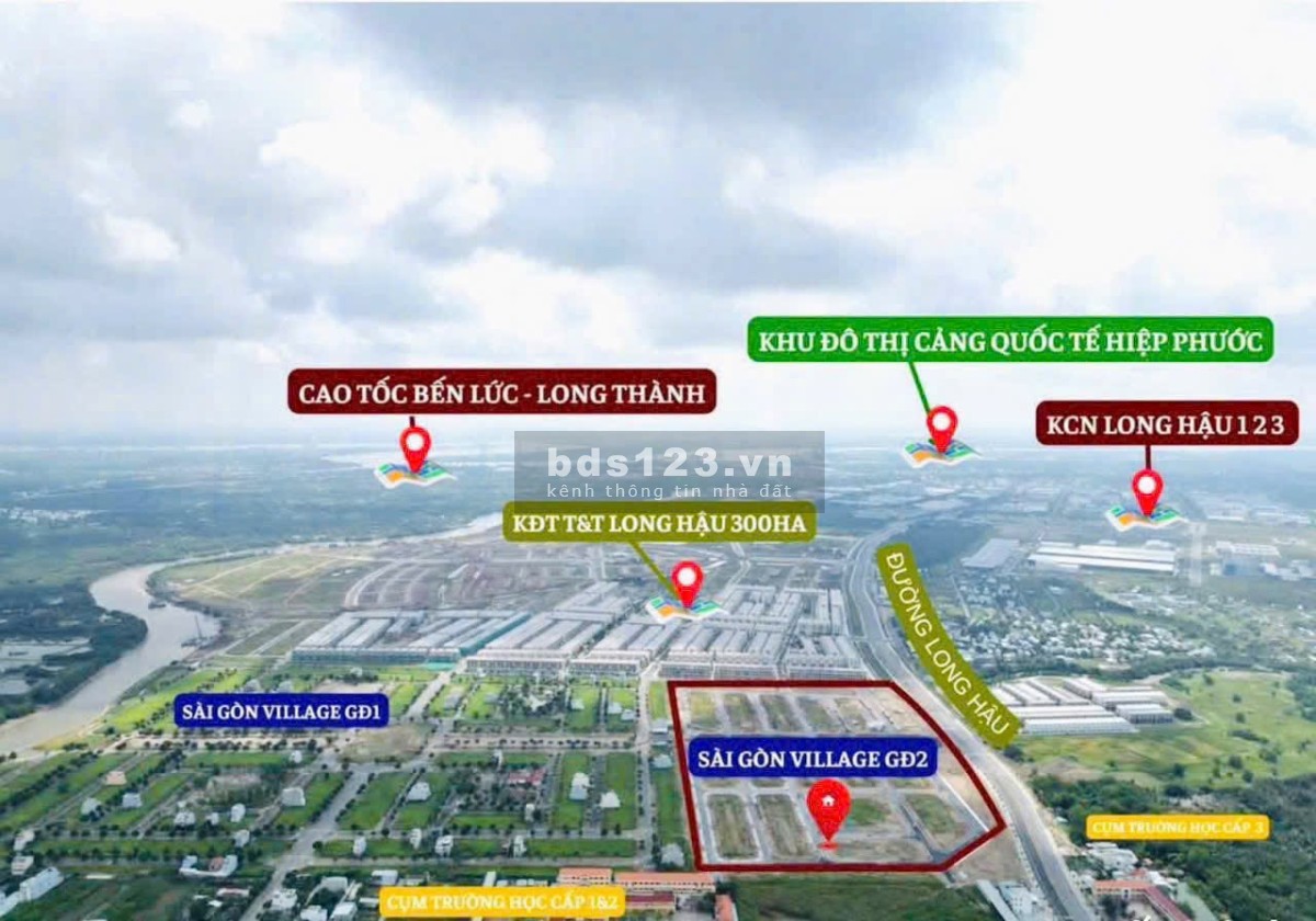 BÁN LÔ ĐẤT KHU DÂN CƯ SAIGON VILLAGE NGAY CẠNH SÔNG RẠCH DƠI